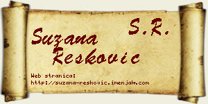 Suzana Resković vizit kartica